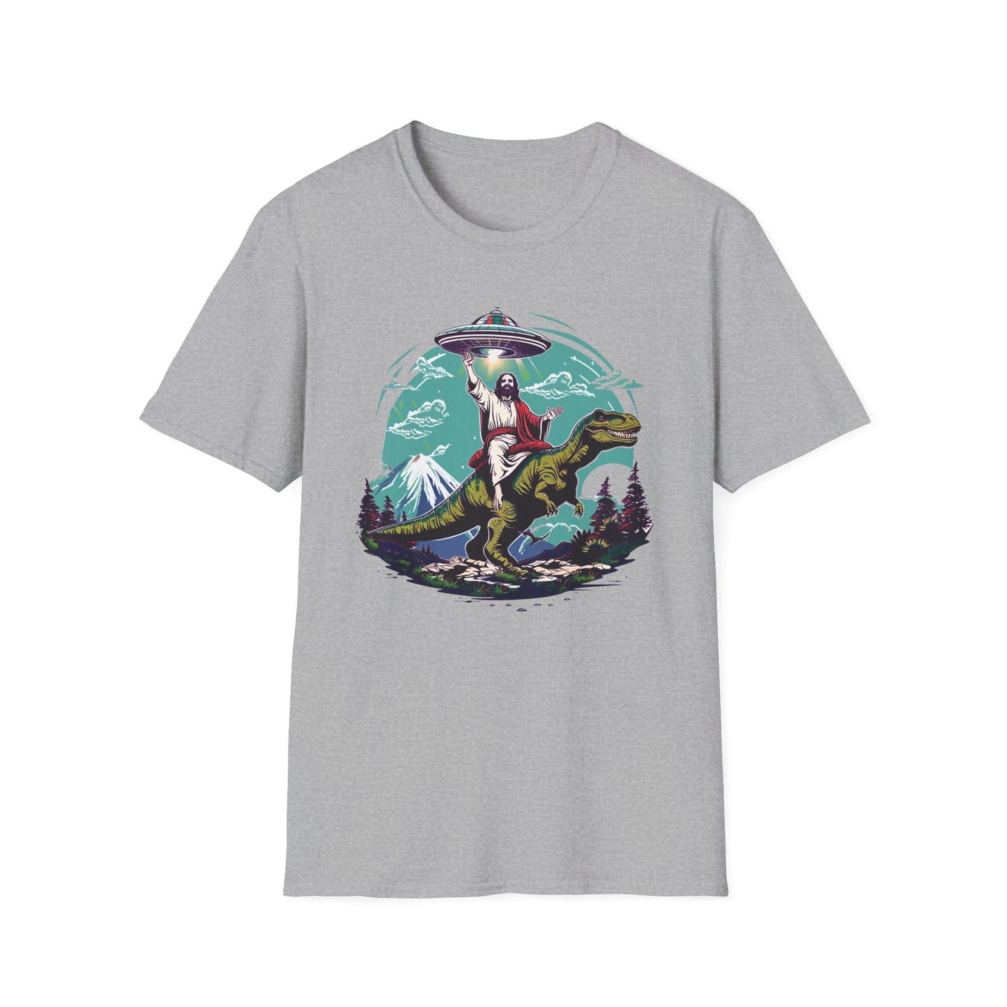 Jesus On A T-Rex T-Shirt