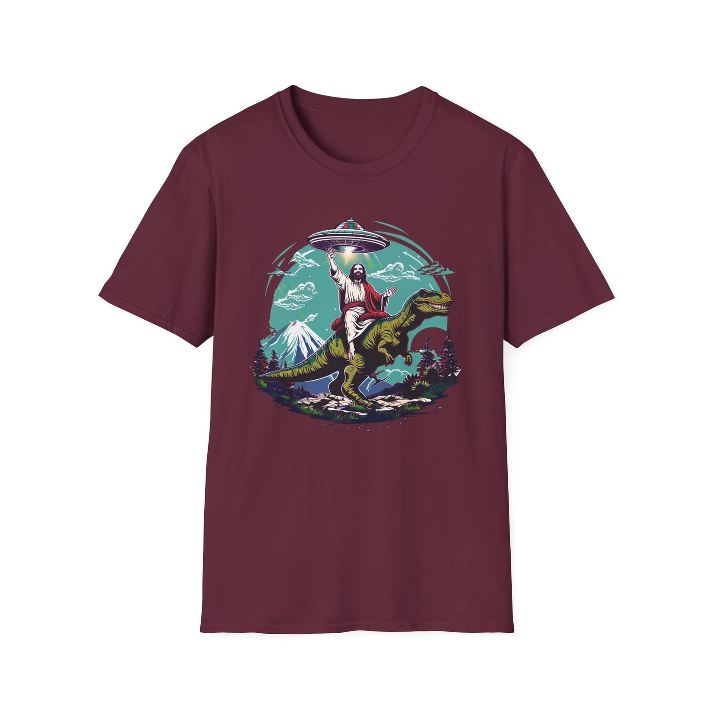 Jesus On A T-Rex T-Shirt