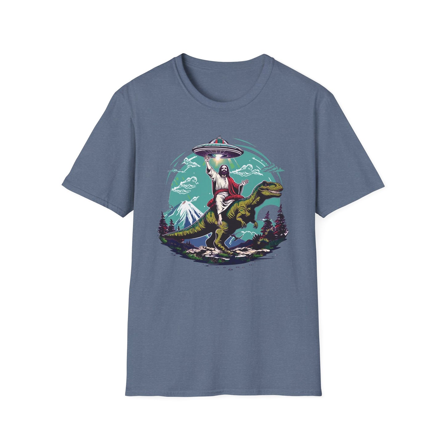 Jesus On A T-Rex T-Shirt