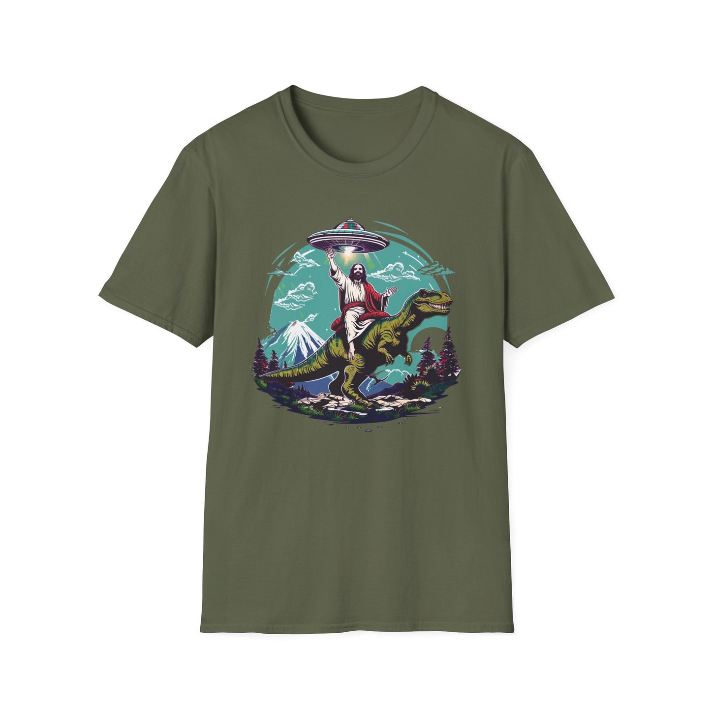 Jesus On A T-Rex T-Shirt