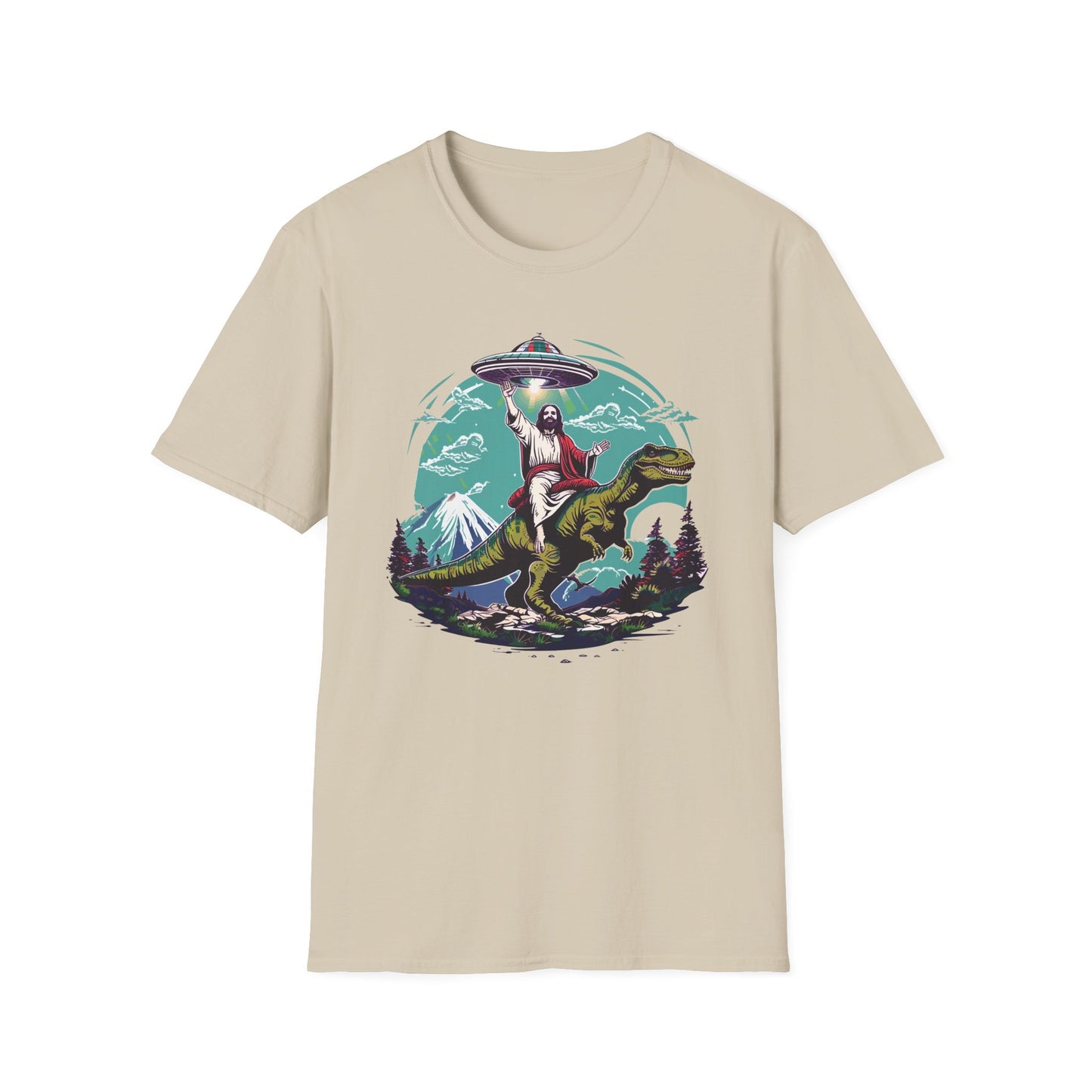 Jesus On A T-Rex T-Shirt