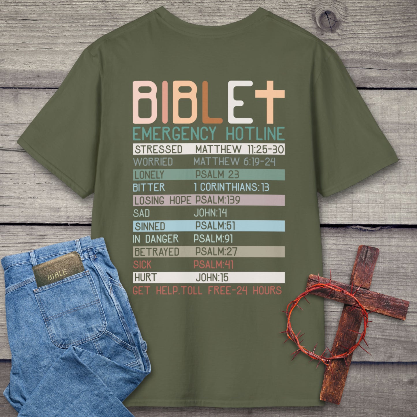 Bible Hotline Back Graphic T-Shirt