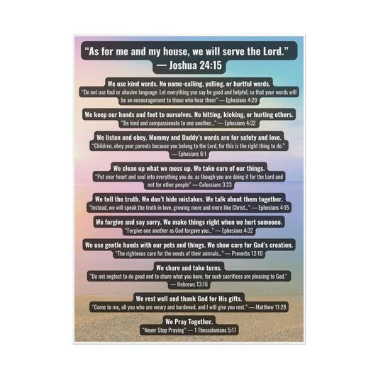 Christian House Rules Poster