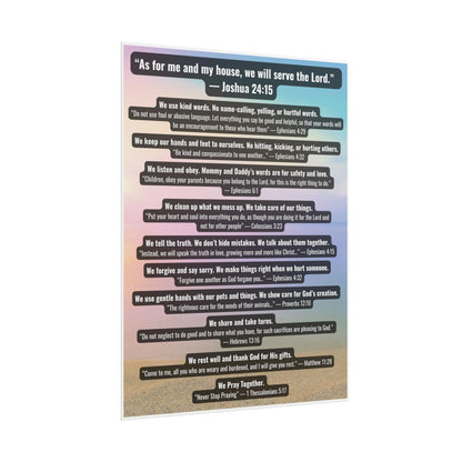 Christian House Rules Poster