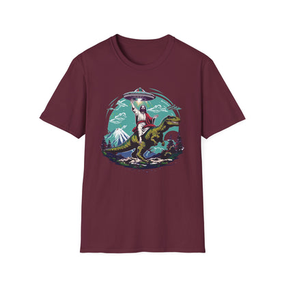 Jesus On A T-Rex T-Shirt