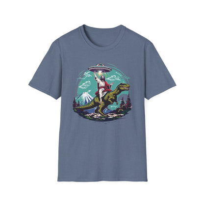 Jesus On A T-Rex T-Shirt
