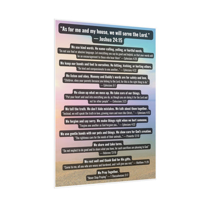 Christian House Rules Poster