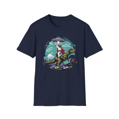 Jesus On A T-Rex T-Shirt