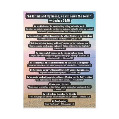 Christian House Rules Poster