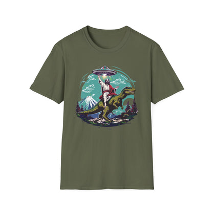 Jesus On A T-Rex T-Shirt