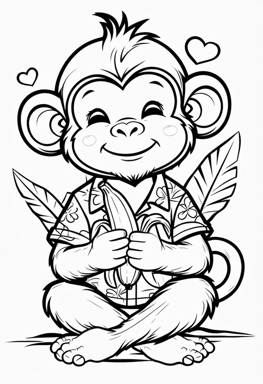 Monkey Coloring Page