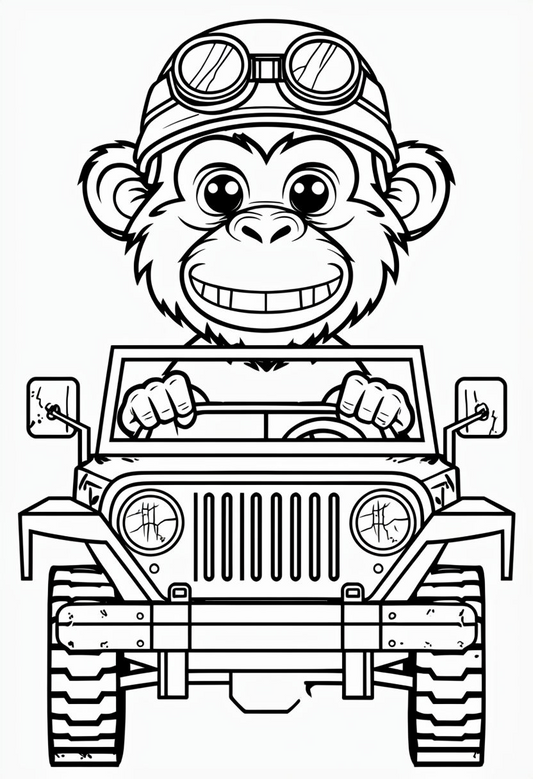 Chimp Coloring Page