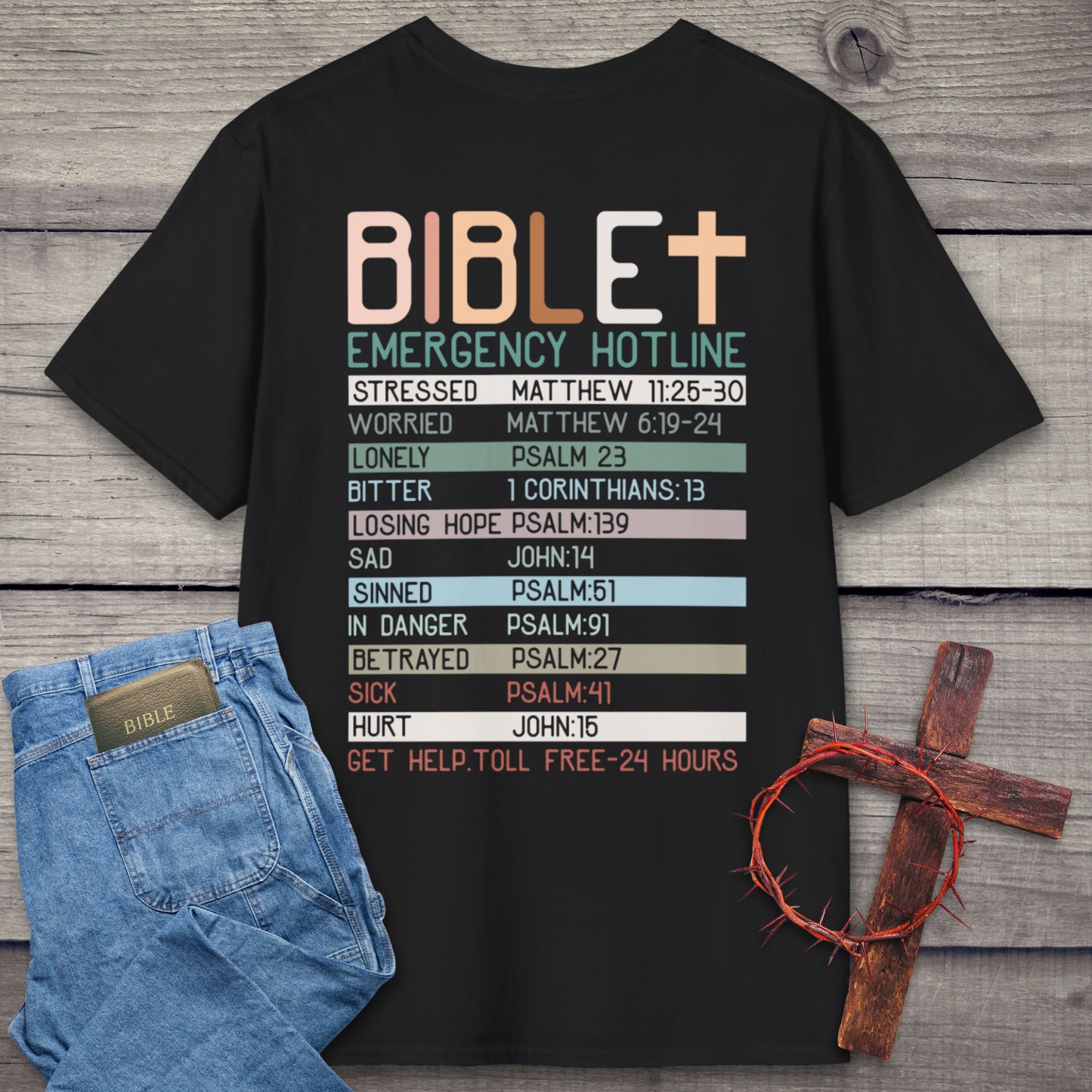 Bible Hotline Back Graphic T-Shirt