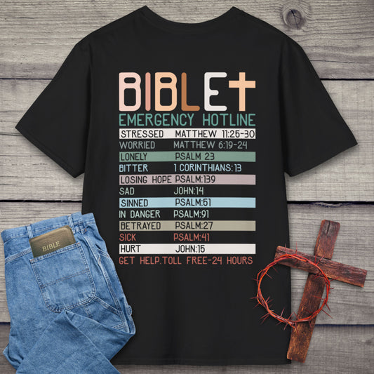 Bible Hotline Back Graphic T-Shirt