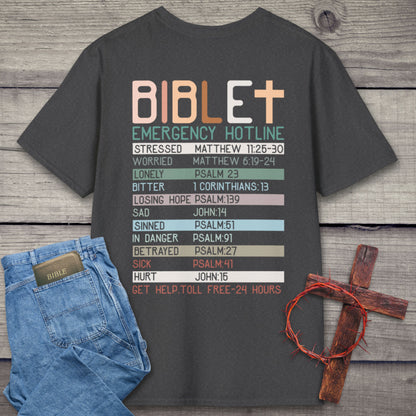 Bible Hotline Back Graphic T-Shirt