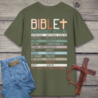 Bible Hotline Back Graphic T-Shirt