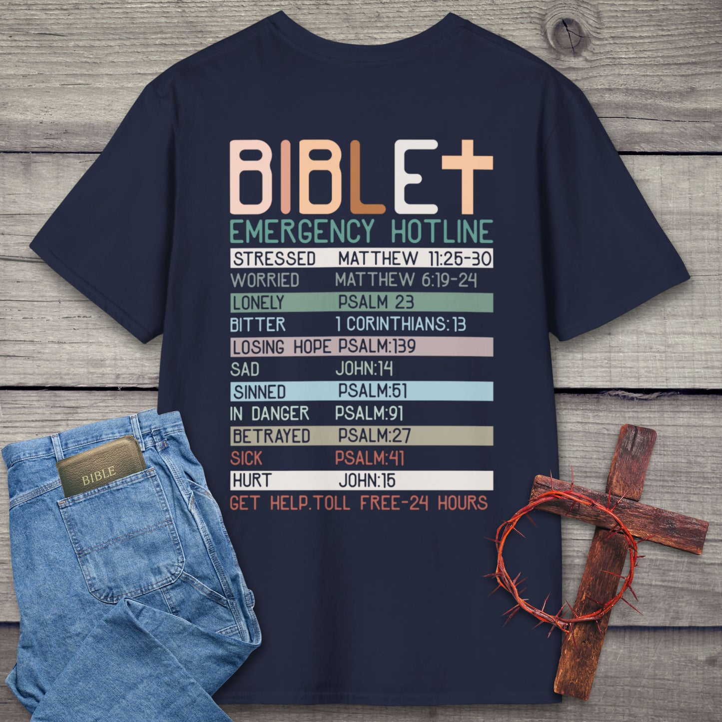 Bible Hotline Back Graphic T-Shirt