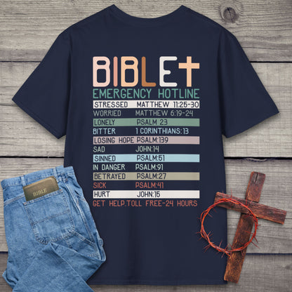 Bible Hotline Back Graphic T-Shirt